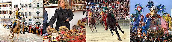 Festivals, Märkte, Turniere, Prozessionen, Kirchweih und Feste in der Toskana